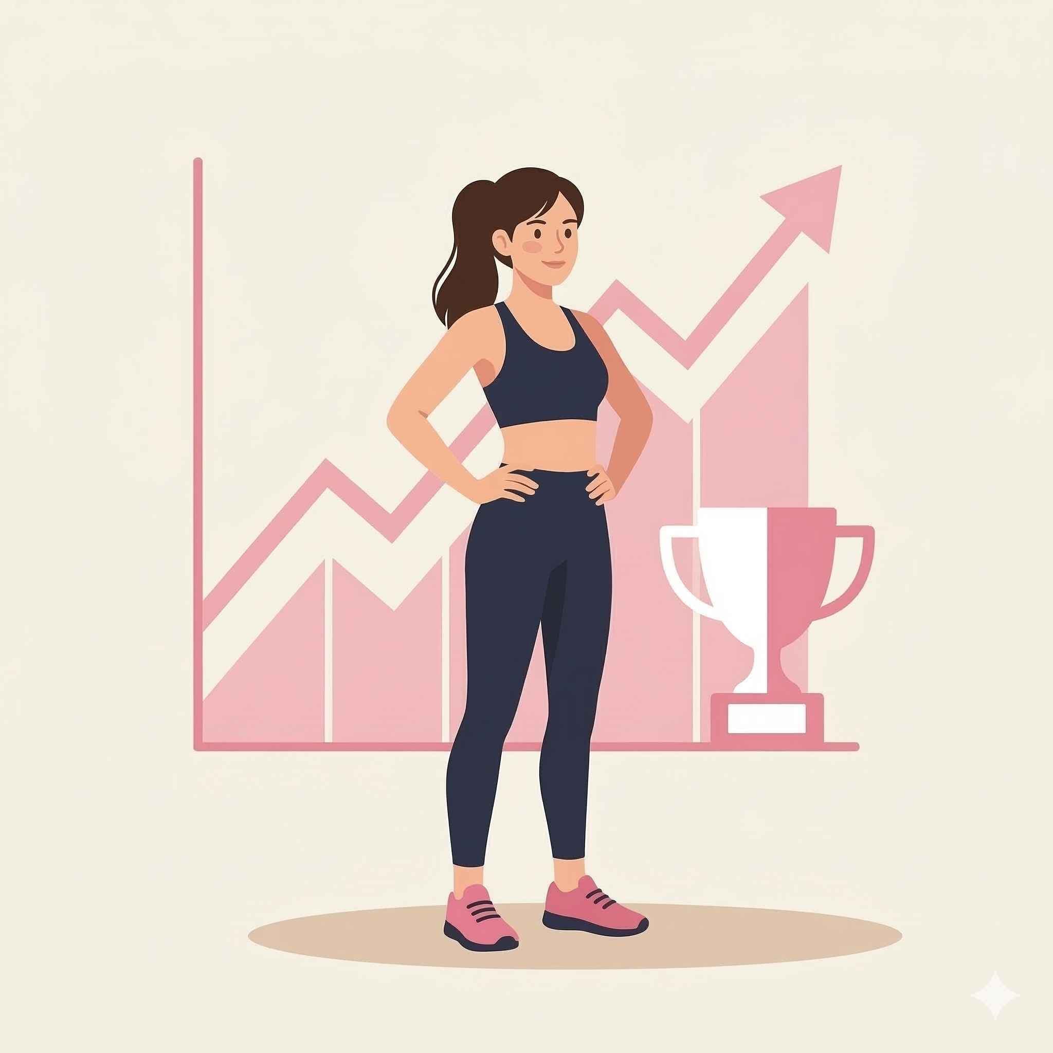 FitHer workout progress analysis illustration